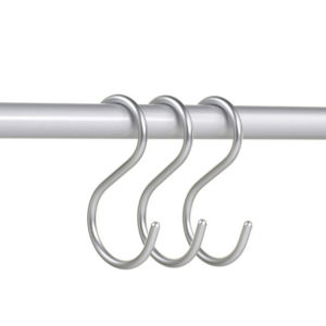 Stainless Steel Kitchen S-Shape Hook Metal Nail-Free Storage S Hook Small Medium Large Symmetrical S Hook