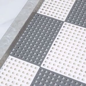Floor Mat Non-Slip Bath Mat Mesh Drainage Mat Square PVC Water Proof Cushion Bathroom DIY Toilet Decor Bathroom Shower Floor Tiles Mats 30cm x 30cm
