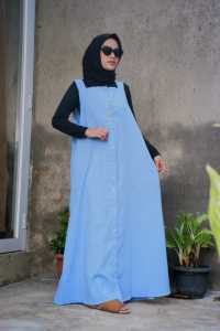 Gamis Overall Wanita Dewasa GHEA OVERALL ( NO INNER ) LINEN Jumpsuit Korean Style Baju Luaran Cewek