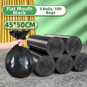 Thick Black Shoulder Bag Style Plastic Garbage Bags for Kitchen Bathroom and Dormitory