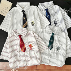 Áo Thun Polo Tay Ngắn Thêu Sọc Thường Ngày Cho Nữ Áo Thun Cổ Polo Dáng Rộng Chống Tia UV Mùa Hè 2025 Chất Liệu Polyester