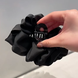 Kẹp tóc nơ ribbon tiểu thư cỡ lớn phong cách retro dễ thương cho nữ