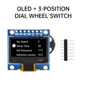 0.96 Inch OLED Display SSD1315 Combo Module With Rotary Encoder/Three-Position Toggle Switch Display Combination Module