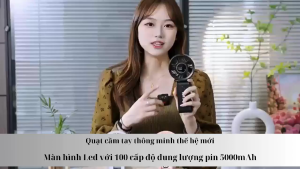 Phiên bản quạt thông minh mới nhất 2025 dung lượng pin 5000mAh hiển thị kỹ thuật số tiện lợi K78