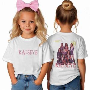 Bandai | KATSEYE Trendy Girls Printed Childrens Round-neck Short-sleeved T-shirt for Summer Loose and Comfortable Casual Wear