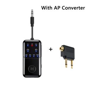 KEBIDU | KEBIDU Bluetooth 6.0 Audio Dual Receiver Transmitter 2 in 1 Music Wireless Adapter 3.5mm AUX HiFi Stereo Sound For Car Airplane