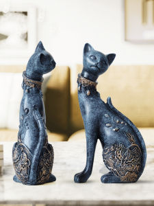 Modern Simple Cute Cat Desktop Creative Small Ornaments European Style Living Room Entrance Wine Cabinet Home Decorations