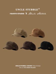 Mũ Hình Bát Giác Thời Trang Sành Điệu Phong Cách Anh Mũ Hình Bát Giác Nữ Mùa Thu Mùa Đông Mũ Nam Giới Nhung Cổ Điển Hàn Quốc Nghệ Thuật Đa Năng Mặt Mũ Họa Sĩ Thon Gọn