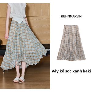 KUHNMARVIN | Chân Váy Xòe A-Line In Hình Không Đều