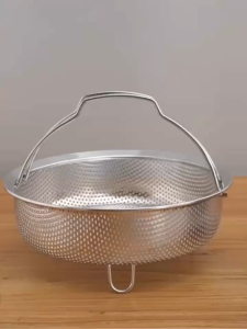 Rổ hấp inox 304 cao cấp rổ hấp inox có quai xửng hấp xôi inox đồ hấp cách thủy đồ hấp xôi inox giỏ khay hấp inox 22cm
