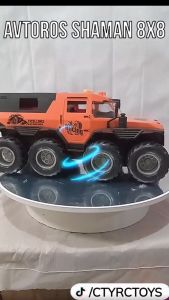 Diecast Miniatur Mainan Mobil Mobilan Truck Avtoros Shaman Racing 8x8 Mobil Truk Offroad Tempur Rusia