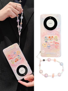 Cartoon Lingna Bei Er Huawei Mate60 Pro+ Phone Case New Style P60 Cute Mate50 pro with Lanyard Pura80 Double Layer Mate70 Silicone Protective Cover Pura70