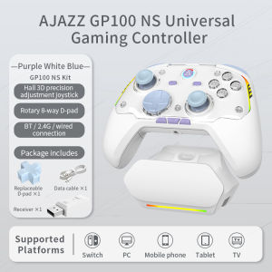 AJAZZ | AJAZZ GP100NS Tri-Mode Wired/2.4G/Bluetooth Game Controller for PC and Switch with Docking Station Set 1000Hz High Refresh Rate