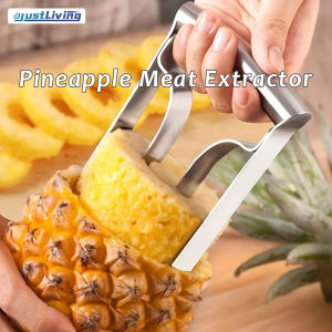 JustLiving Pineapple Corer Pineapple Slicer Peeler Cutter Parer Knife Stainless Steel Kitchen Fruit Tools Cooking Tools for Hotel/Commercial for Restaurants/Supermarkets/Food Trucks for Easy Home Use