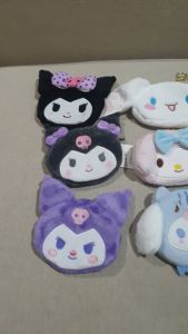 DOMPET KOIN BULU HALUS SANRIO + KEY CHAIN KUROMI MY MELODY CINNAMONROLL