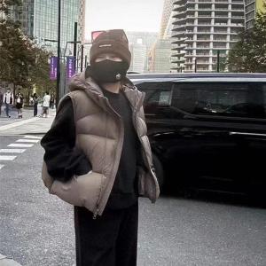 Womens Vest 2025 New Style Small Size Autumn Winter Thick Warm Sleeveless Stand Collar down Cotton Jacket Outerwear