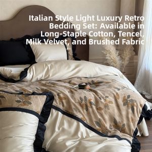 Vintage Cotton & Milk Fiber Four-Piece Bedding Set