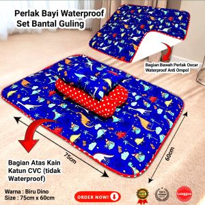 Perlak Bayi Matras Bayi Waterproof Alas Ompol Bayi Plus Set Bantal Dan Guling Bahan Terbaik nyaman Untuk si Baby