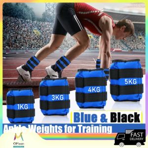 【Fast delivery】Ankle Weights 1-6kg Adjustable Strength Training Leggings weights Running Sport Equipment Women and men Adjustable Pair Set Leg Ankle Wrist Sand Bag Weights Strap