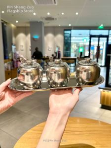 PINSHANGZUO | Titanium Ice Pattern Thickened Condiment Container Set