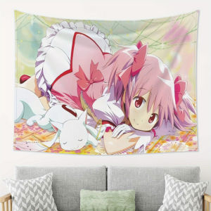 Vikama Puella Magi Madoka Magica Madoka Kaname Tapestry Cute Magical Girl Anime For Bedroom Dorm Live Stream Backdrop Decor