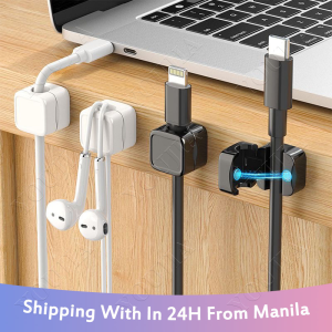 Cord Organizer Holder Magnetic Desk Cable Clips Management Hide Phone Charging Cable Keeper Strong Adhesive Wire Charger Holder for Nightstand Kitchen Appliances Office Supplies