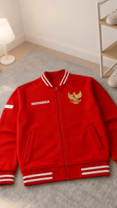 Jaket Basebal Zipper Kemerdekaan Indonesia HUT RI | Jacket Pria Wanita Varsity Basebal Premium