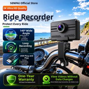 SENPAI | 2K HD Waterproof Wiring-Free Motorcycle Dashcam