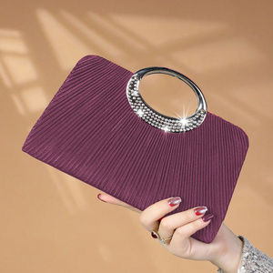 Womens Sparkling Glitter Crystal Evening Bag Handbag And Crossbody Bag With Simple And Elegant Design Suitable For Wedding
