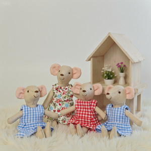 1PCS Soft Stuffed Plush Mouse Doll Toy for Kids Holiday Birthday Gift Room Decor Pretend Play Animal Friend