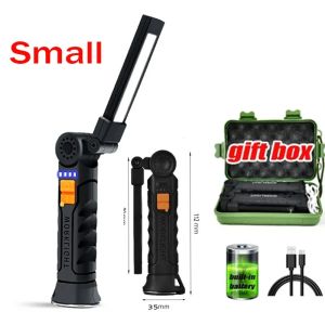 XIWANGFire | Multifunctional Rotatable Work Light USB Rechargeable Flashlights w/ Magnet HookIdeal for Auto Repair Inspection and Emergency