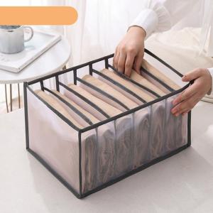 1Pcs Foldable Underwear Storage Box Translucent Foldable Panty Drawer Organizer Bra Organizer Breathable Mesh Bag For Wardrobe