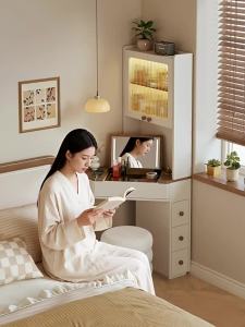 YANGYING | Corner Desk and Bookshelf Integration Dressing Vanity Bedside 2026 New Edition