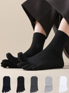 Female Sock Solid Color Five Finger Socks Harajuku Sweat-absorbing Breathable Socks Fitness Sports Running Socks