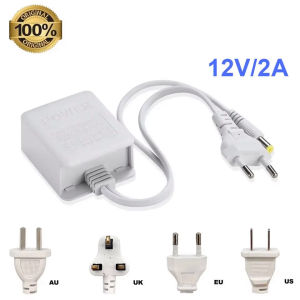 BESDER | Universal AC 100-240V to DC 12V 2A Power Adapter Charger with EU/AU/UK/US Plug for CCTV Security IP/AHD/Analog Cameras
