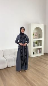 ShirinZein - Gamis Dress Alfinna Kondangan Terbaru Lebaran Wanita Busui & Wudhu Friendly
