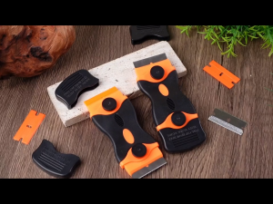 Razor Blade Scraper Double Edged Razorblade Scraping Tool with 20 Pcs Razor Blades for Cleaning Window Cooktop