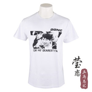 Donic Ping Pong Shortsleeve round Neck Tennis Sports Wear for Men And Women Cotton Comfortable Sportswear Casual Version