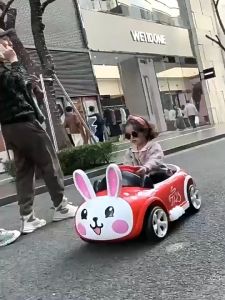 XE Ô TÔ ĐIỆN HÌNH THỎ DỄ THƯƠNG CHO BÉ TRAI BÉ GÁI 2 ĐẾN 4 TUỔI CÓ BẬP BÊNH