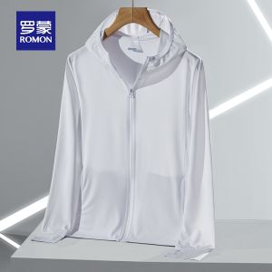 ROMON | Romon Ice Silk Ultra-Thin Sun Protection Clothing Mens Womens Outdoor Sports Casual Fishing Camouflage Jacket Loose Fit Long Sleeve