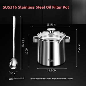 Korade | Stainless Steel Oil Can for Pig Fat 316 Grade