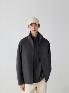 ICICLE | Lightweight Silk Wool Blended Color-woven Wind Breaker Jacket