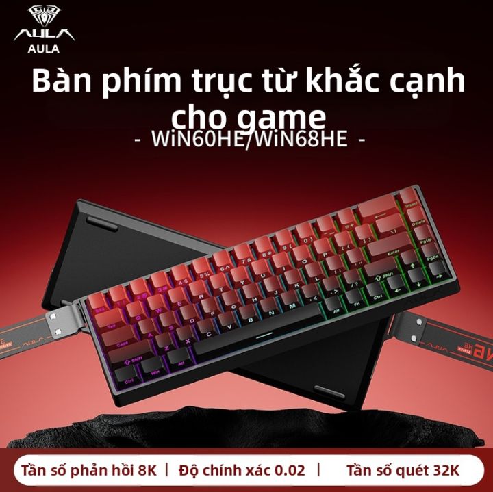 AULA | Bàn Phím Cơ Gaming Wolf Spider WIN60/68HE Khắc Cạnh, Trục Từ ...