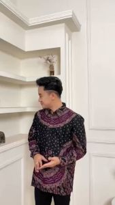 CASUAL Kemeja Batik Pria Lengan Panjang Formal/Casual Motif Padma Modern Premium Kemeja Terbaru RESMI KANTOR HAJATAN KONDANGAN