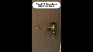 Yale BTO HDB Home Security Lever-Set for Bathroom and Bedroom - Matte Gold Finish - Ready Stocks for Delivery!