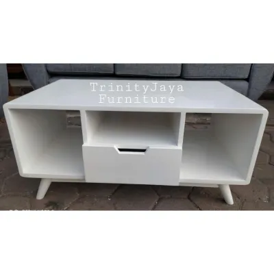 Meja Tamu Retro Kayu Blokteak /trinityjayafurniture