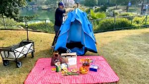 พร้อมส่ง เต็นท์ เต้นท์ เต็นท์สนาม เต้นท์200*200*140cm ขนาด2-4 คน เต็นท์พับได้ เต็นท์เดินป่า เต็นท์นอน ระบายอาศดี พักในป่า พักในสวน Automatic tent