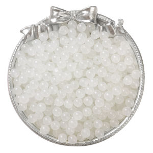 Handmade Glass Jelly Beads Solid Color Imitation Jade round Loose Beads for DIY Hairpin Bracelet Necklace Earring Jewelry Materials