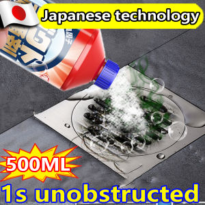 💧Unclogging a 10-year pipe blockage💧 500ML Sink Toilet Pipe Clogged Remover Sink Remover 500G Drain Cleaner Dredging Agent Baradong Toilet Bowl sink liquid sosa for drainage Quick Dredge Liquid for Clogged Bathroom Toilets Bowl Kitchen hair