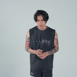 Terrel Sportswear Adapt Locked In Muscle Tee Black Wash Man